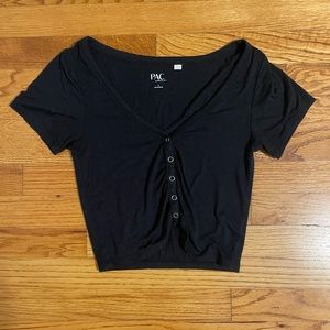 black baby tee from pacsun; size small